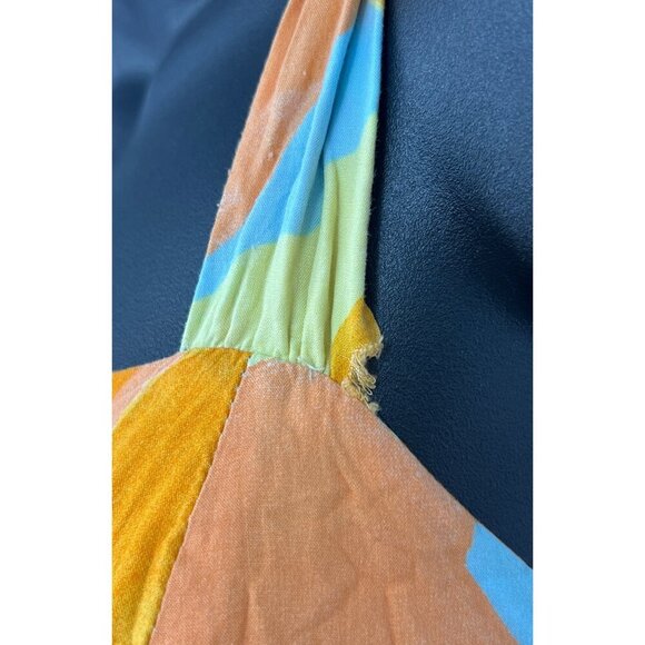 Abel The Label Tier Size Medium M Maxi Dress Abstract Square Neck Sleeveless GUC - Picture 10 of 10